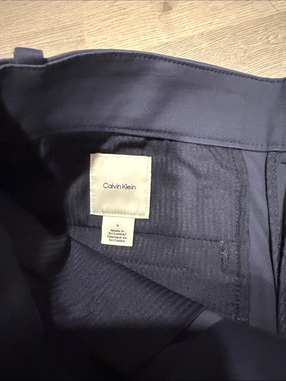 NWT Calvin Klein Navy Wide-Leg Women's Trousers - Picture 4 of 6